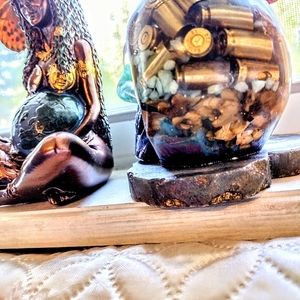 Orgonite Crystal SKULL ORGONE GENERATOR/LG 3D/ENERGY CRYSTAL HEALING/ALCHEMY
